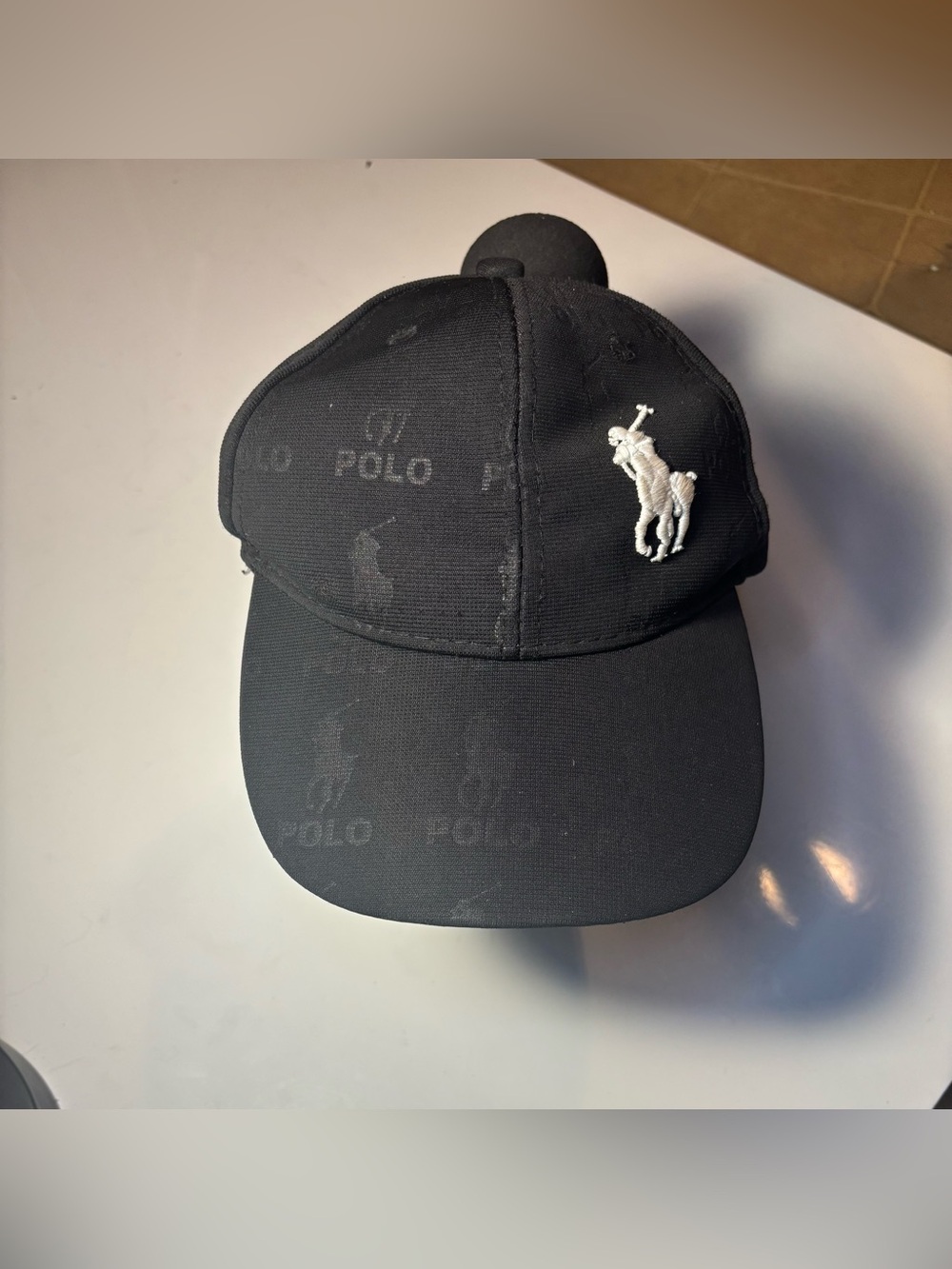 Polo by Ralph Lauren Black Cap with White Pony Patch